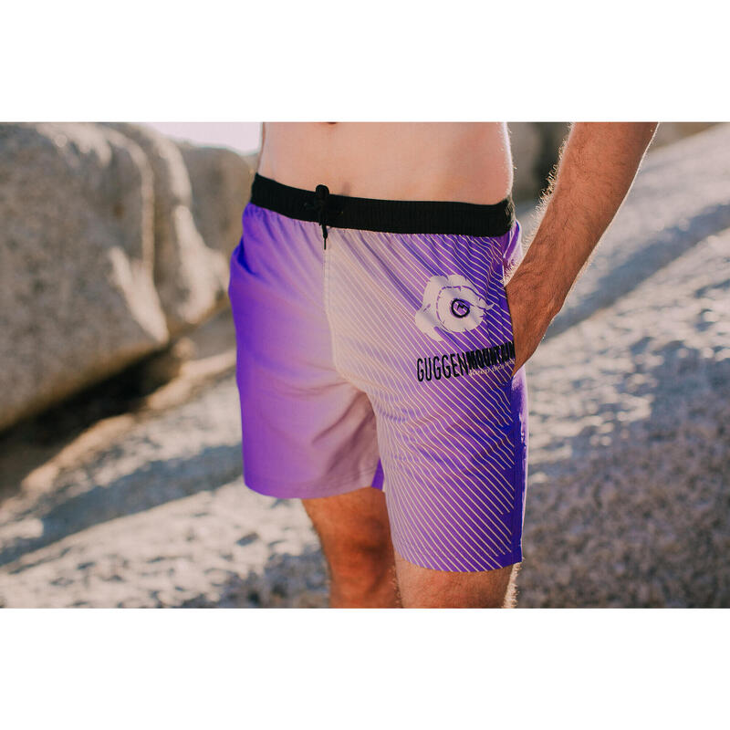 GUGGEN MOUNTAIN B13 Boardshort Short Maillot de bain homme avec motif