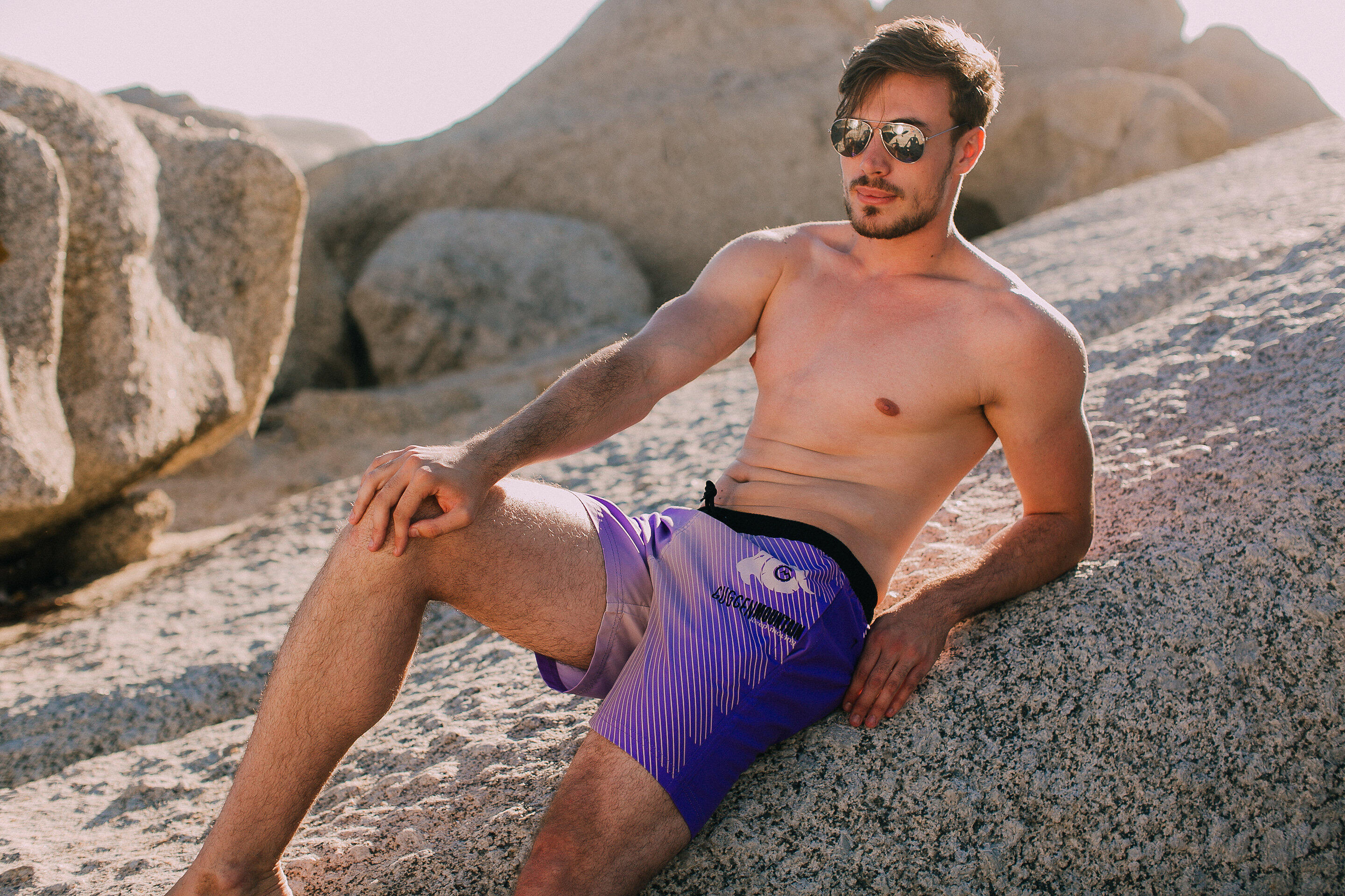 GUGGEN MOUNTAIN B13 Boardshort Short Maillot de bain homme avec motif 3/6