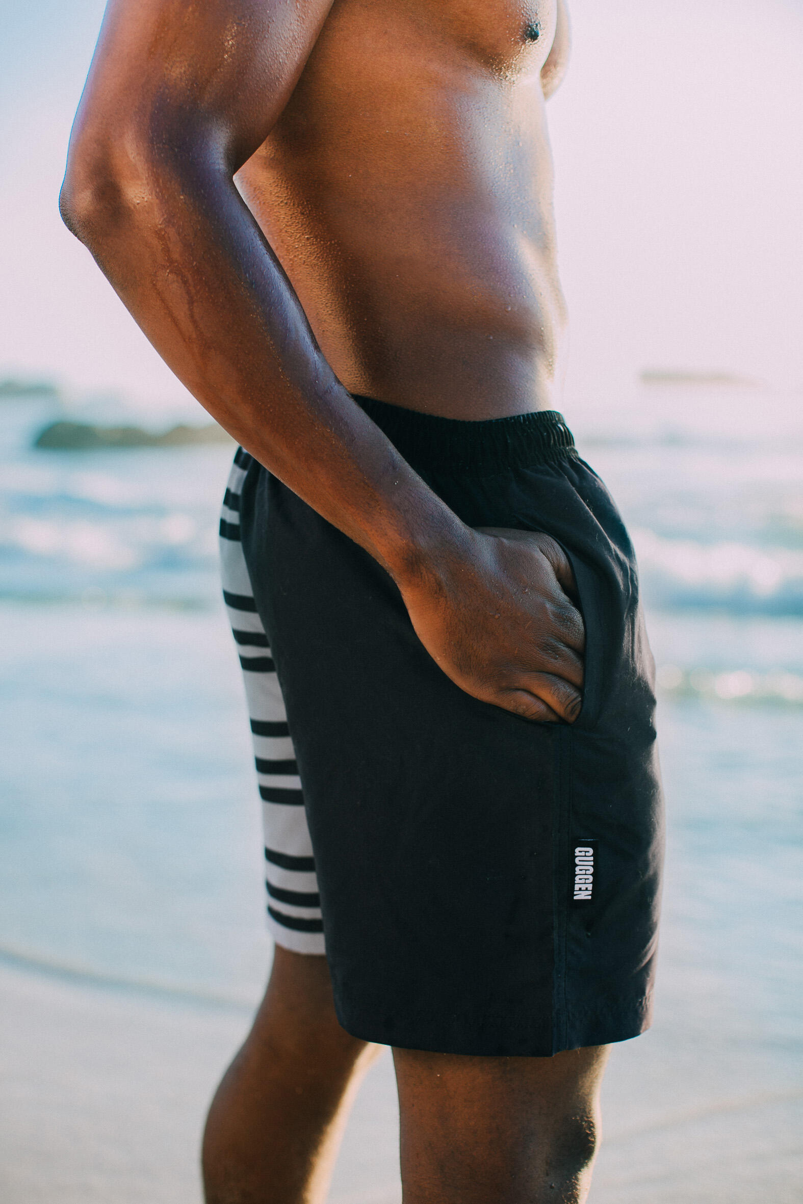 GUGGEN MOUNTAIN B1 Boardshort Short Maillot de bain homme avec motif 4/7