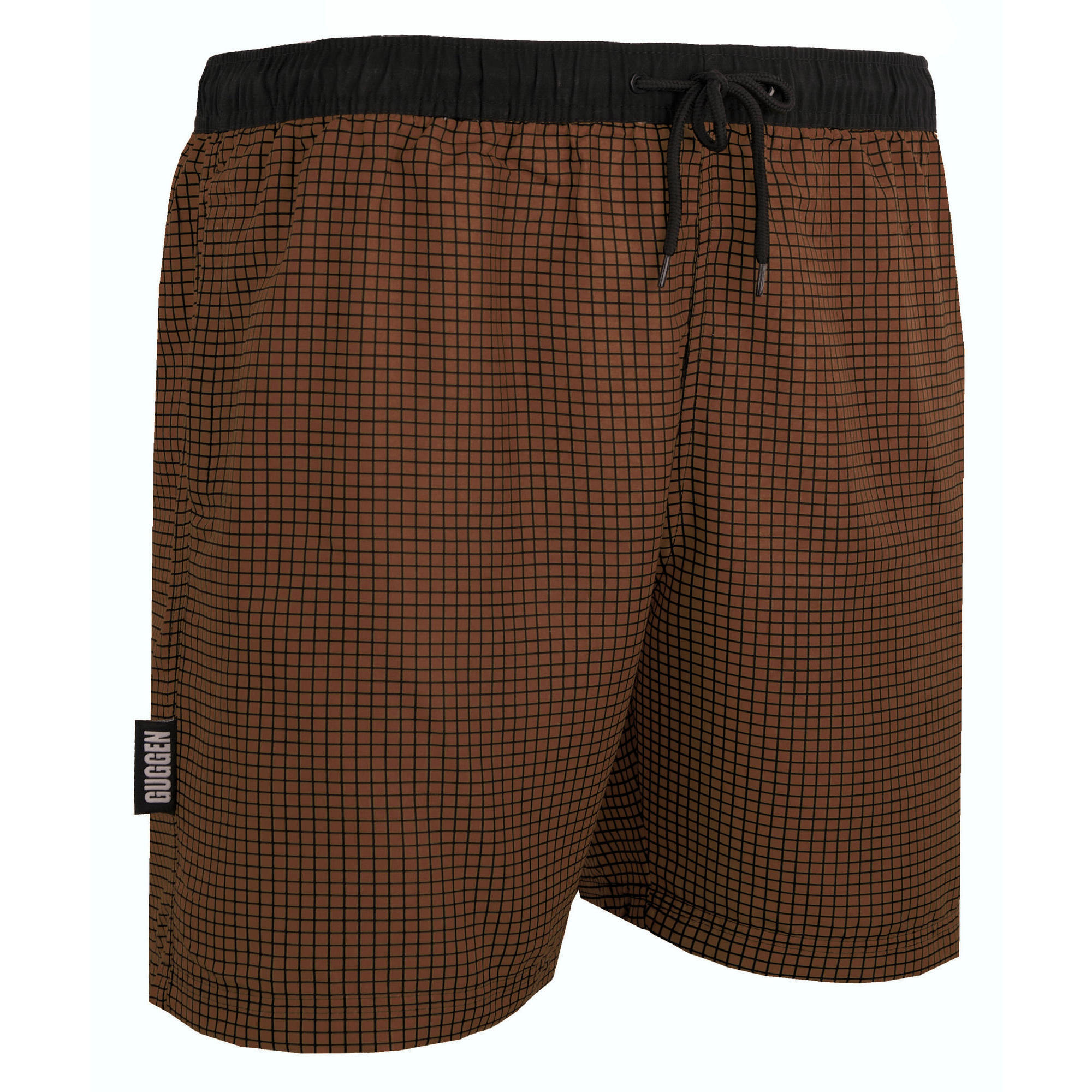 Guggen Mountain - Guggen Mountain Style 6 Boardshort Short Maillot De Bain Homme À Carreaux - Boardshort - Marron|noir - 48 Xl - Decathlon