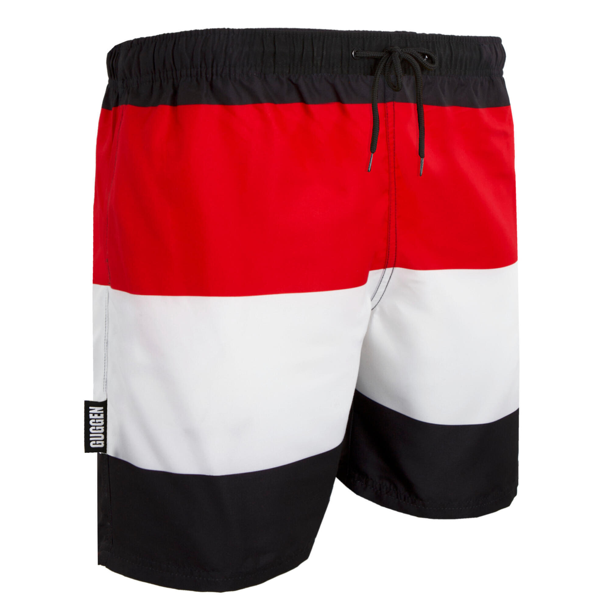 Guggen Mountain - Guggen Mountain Ysb597 Boardshort Short Maillot De Bain Homme Avec Motif - Boardshort - Noir|rouge -  S - Decathlon