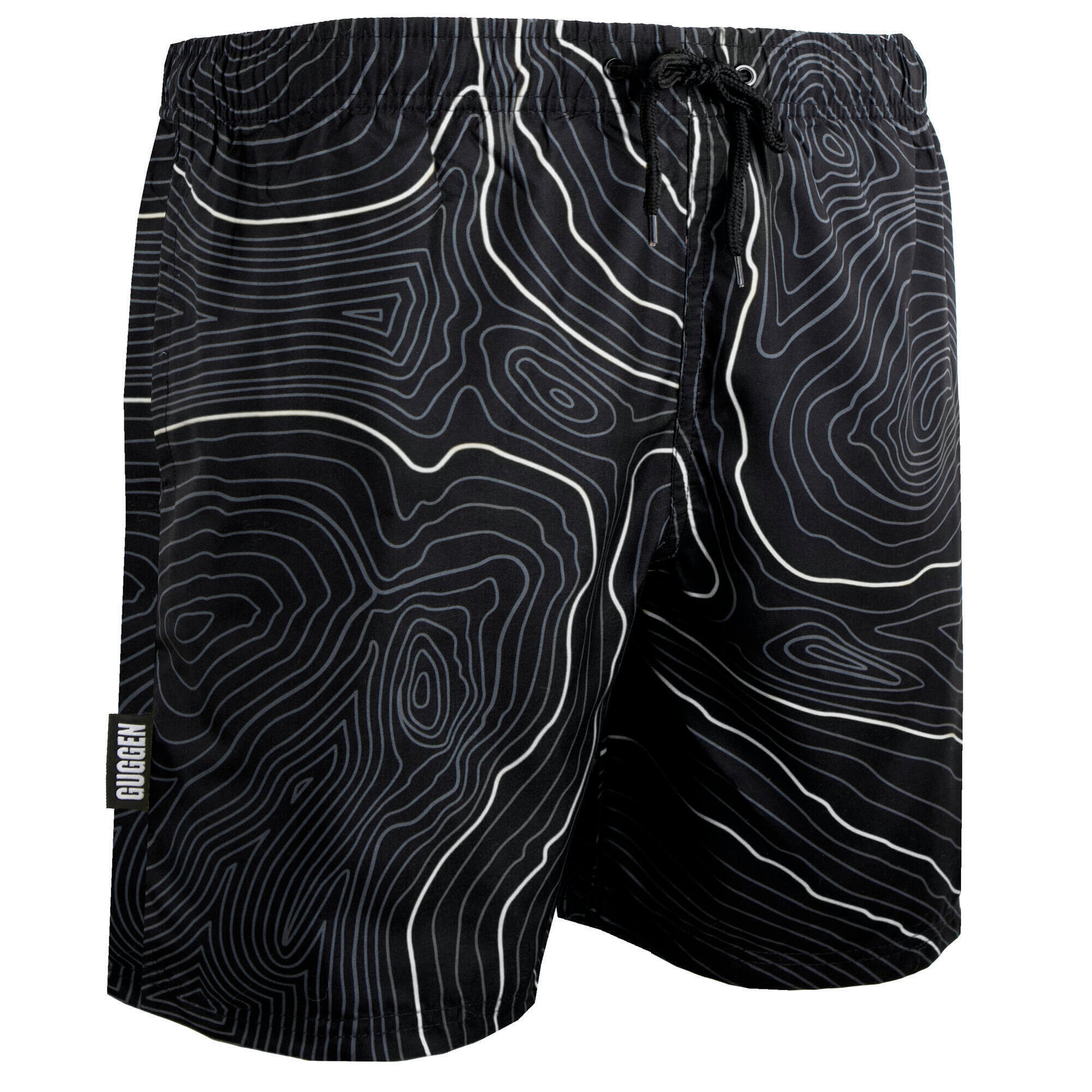 GUGGEN MOUNTAIN GUGGEN MOUNTAIN 2335 Herren Badehose Streifen lässige Boardshorts Linien Muster