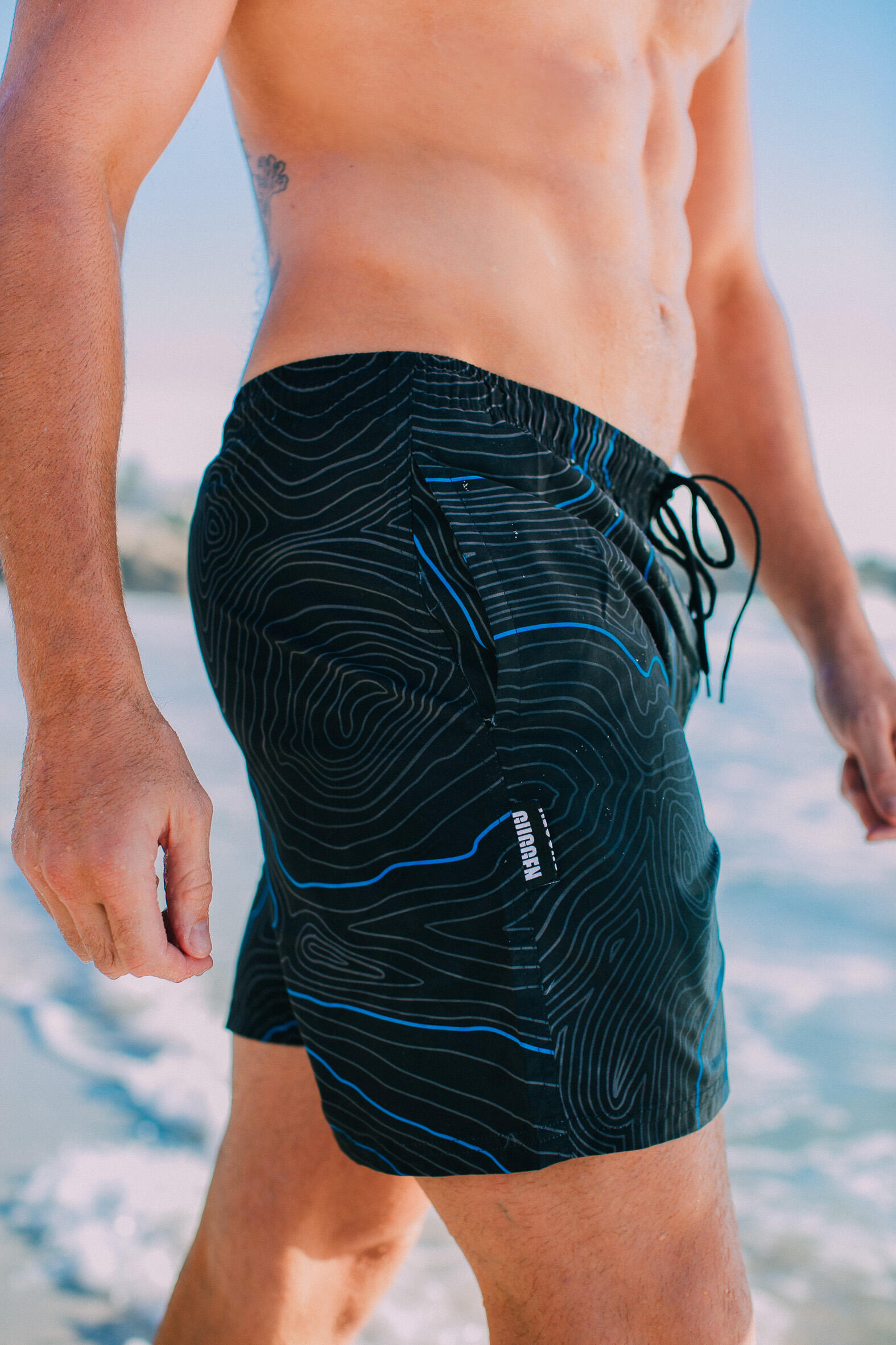 GUGGEN MOUNTAIN 2335 Boardshort Short Maillot de bain pour homme 3/7
