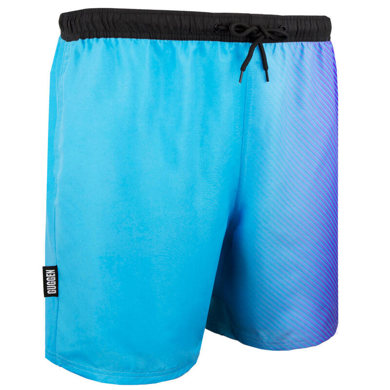 Șort de înot bărbați cu dungi albastru violet boardshorts B12