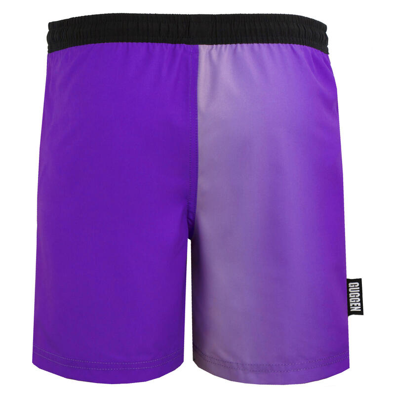 Costum de baie pentru bărbați cu model în dungi crem violet B13