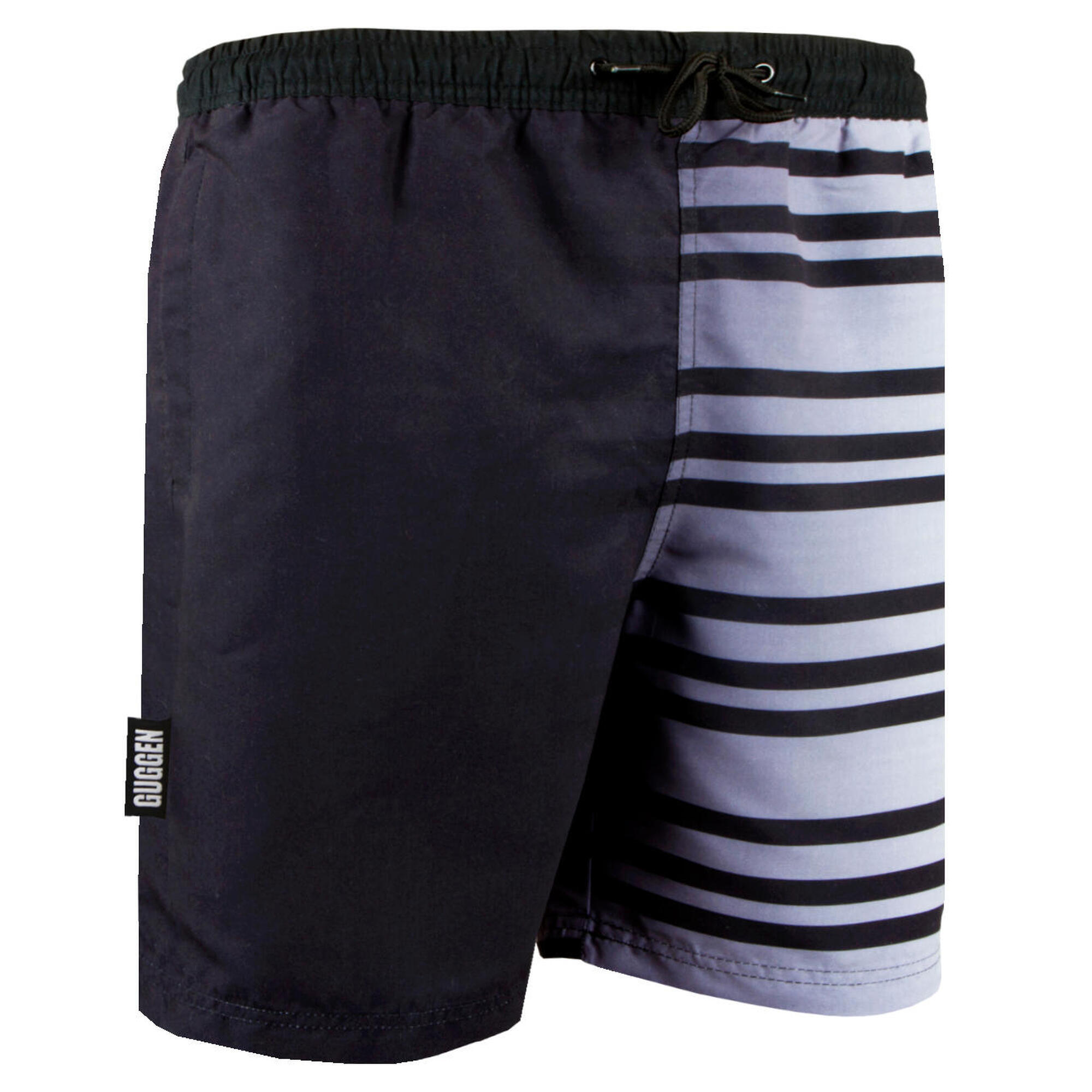 Guggen Mountain - Guggen Mountain B1 Boardshort Short Maillot De Bain Homme Avec Motif - Boardshort - Blanc|noir - 2xl - Decathlon