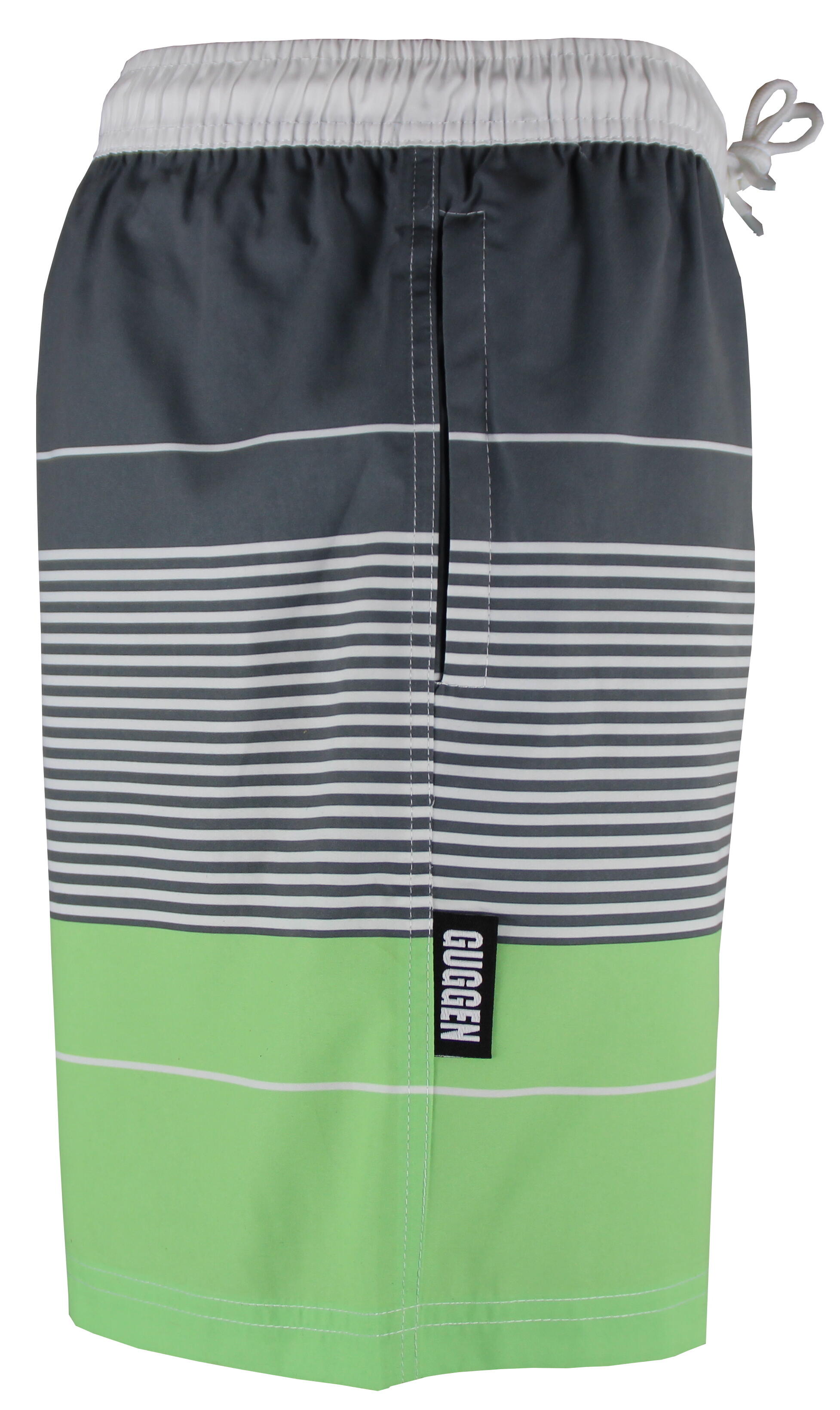 GUGGEN MOUNTAIN Style ZMB 880 Boardshort Short Maillot de bain homme à rayures 2/7