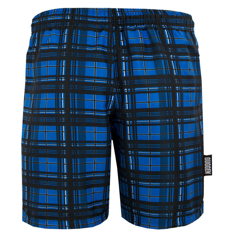Costum de baie pentru bărbați cu dungi în carouri boardshorts 1862