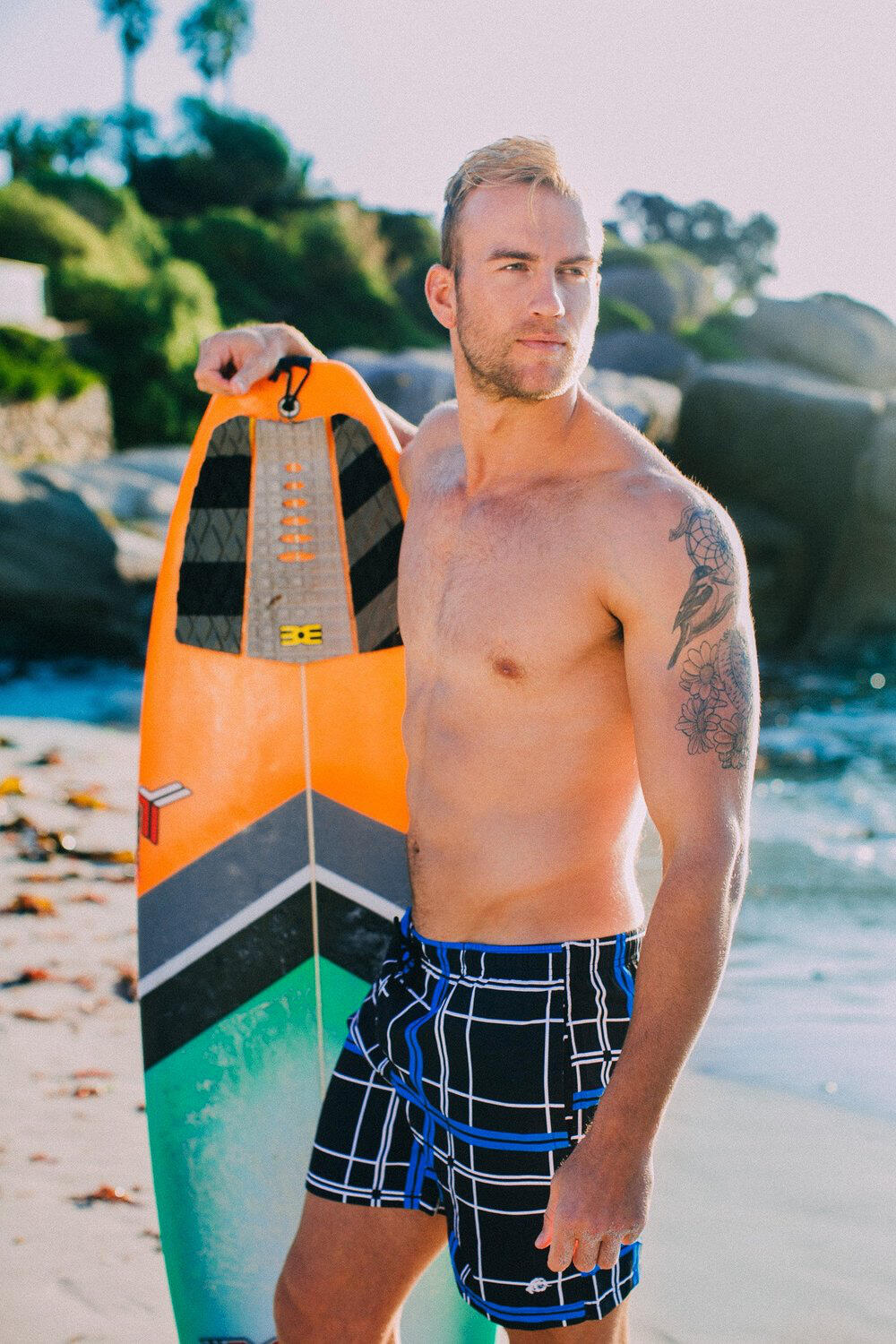 GUGGEN MOUNTAIN 2360 Boardshort Short Maillot de bain homme à carreaux 2/6