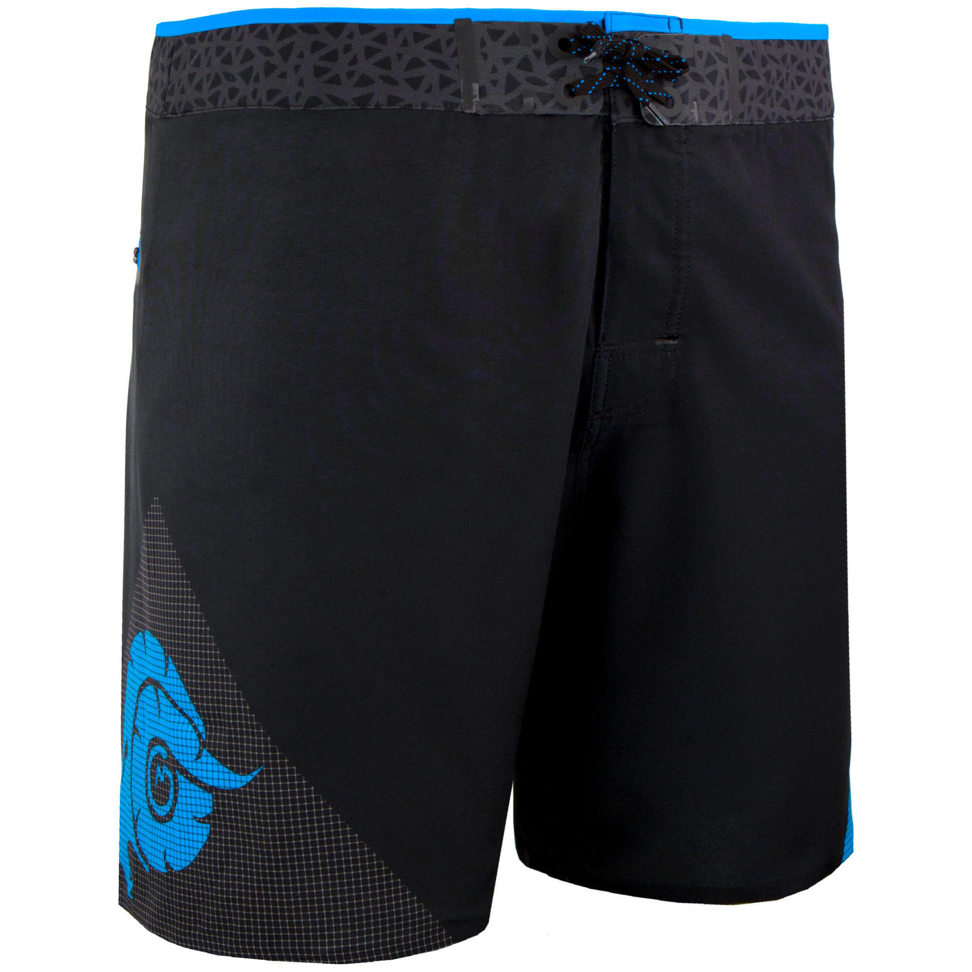 Guggen Mountain - Guggen Mountain Boardshort Short Maillot De Bain Homme Avec Poche Zippée Surf - Boardshort - Bleu|noir - 3xl - Decathlon