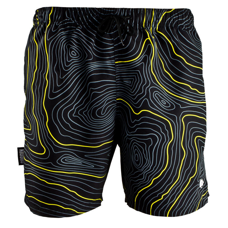 GUGGEN MOUNTAIN 2335 Herren Badehose Streifen lässige Boardshorts Linien Muster