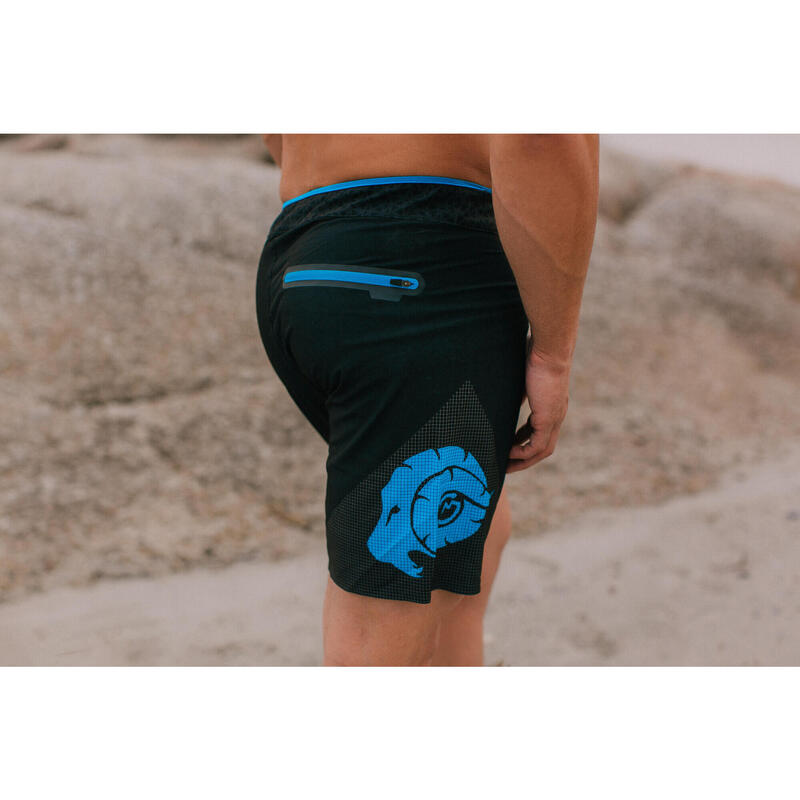 GUGGEN Mountain 1802 Herren Badehose mit Reißverschlusstasche Surfshorts