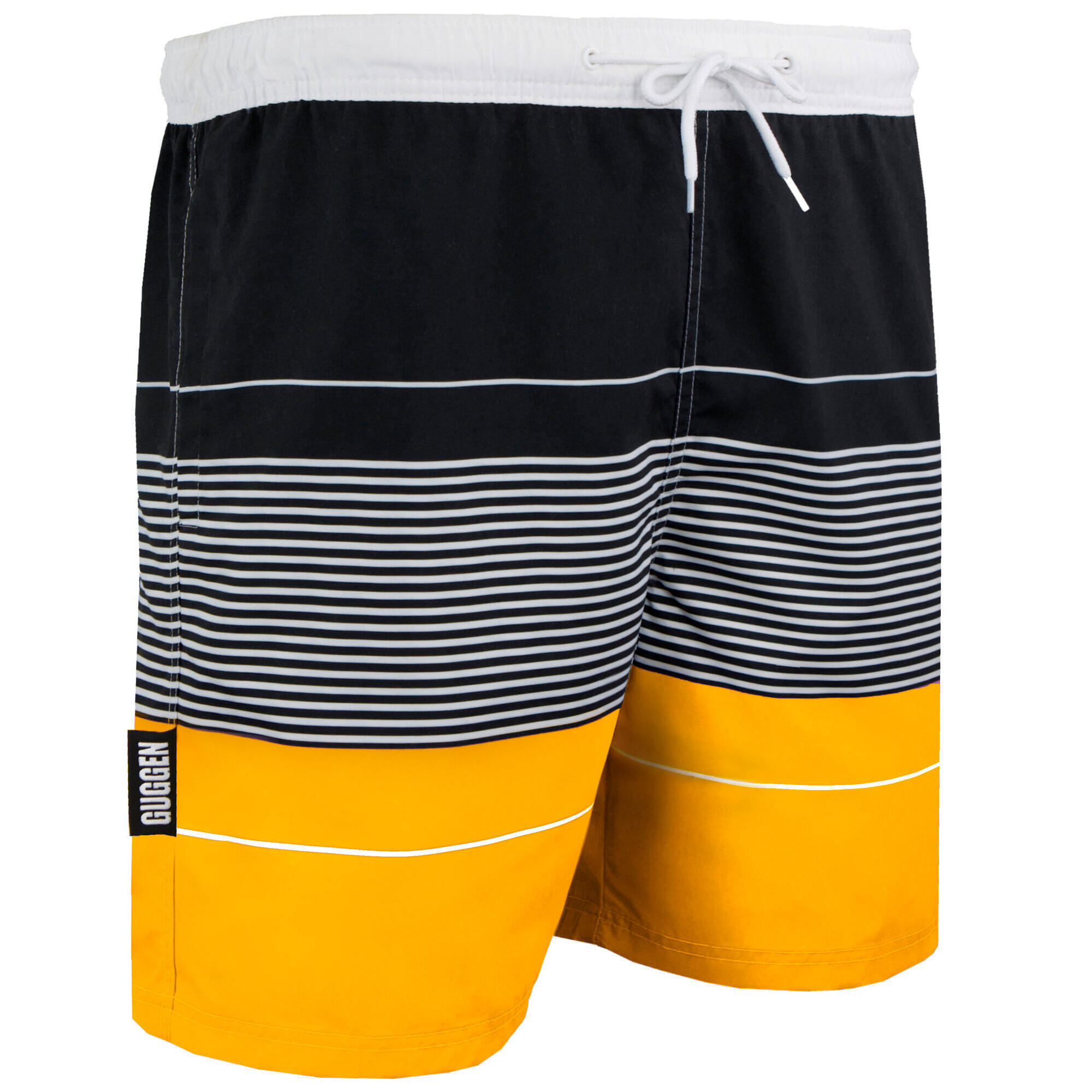 Guggen Mountain - Guggen Mountain Style Zmb 880 Boardshort Short Maillot De Bain Homme À Rayures - Boardshort - Jaune|noir - 2xl - Decathlon
