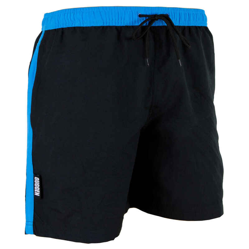 GUGGEN MOUNTAIN Herren Badehose 1889 schwarz mit blauen Streifen