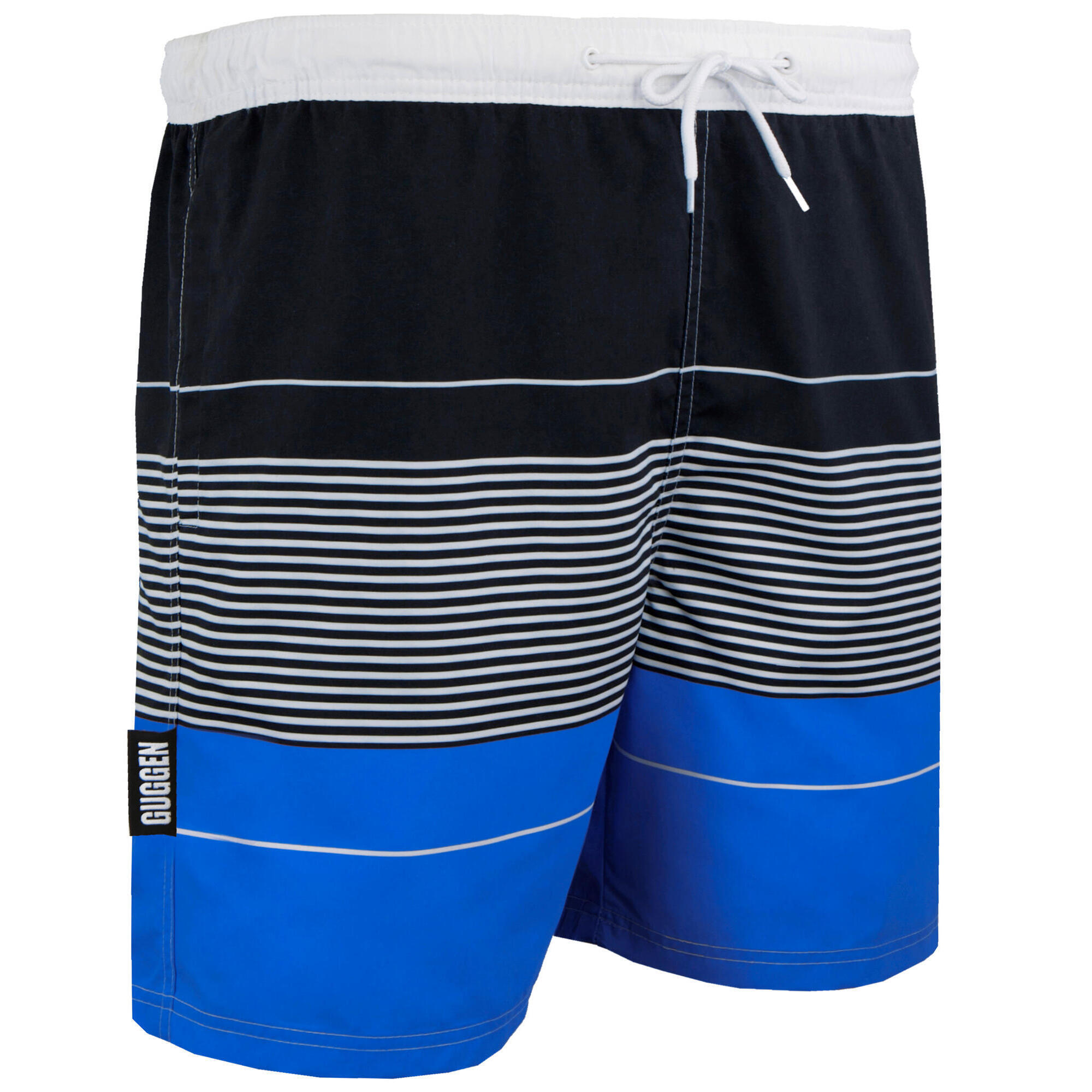 Guggen Mountain - Guggen Mountain Style Zmb 880 Boardshort Short Maillot De Bain Homme À Rayures - Boardshort - Bleu|noir - 2xl - Decathlon