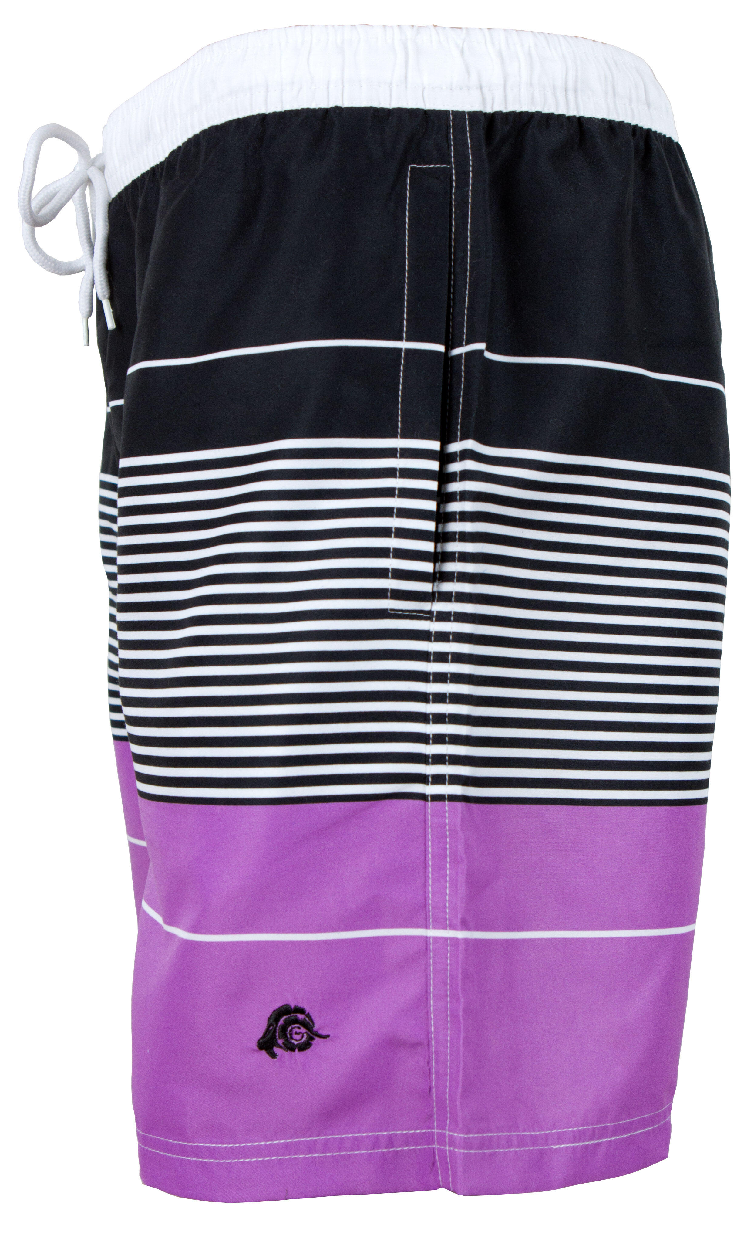 GUGGEN MOUNTAIN Style ZMB 880 Boardshort Short Maillot de bain homme à rayures 6/8