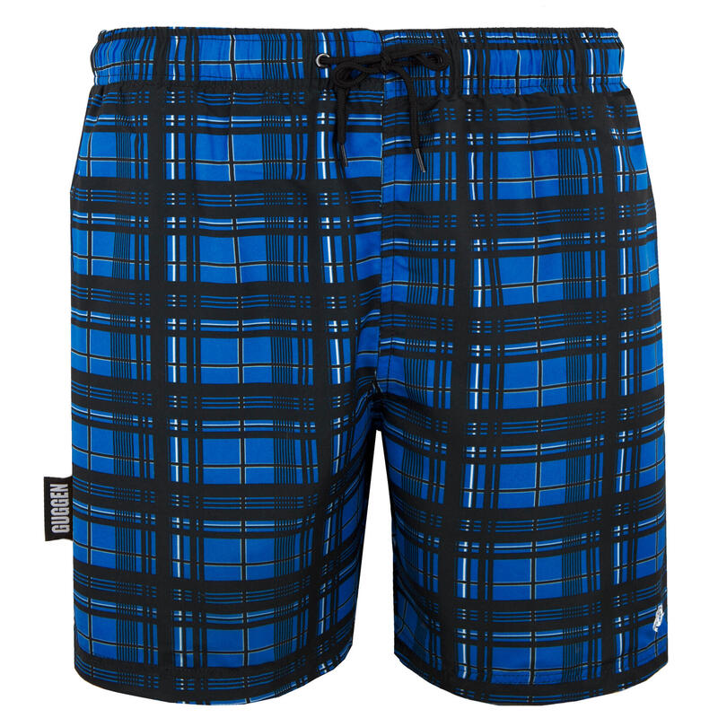 Costum de baie pentru bărbați cu dungi în carouri boardshorts 1862