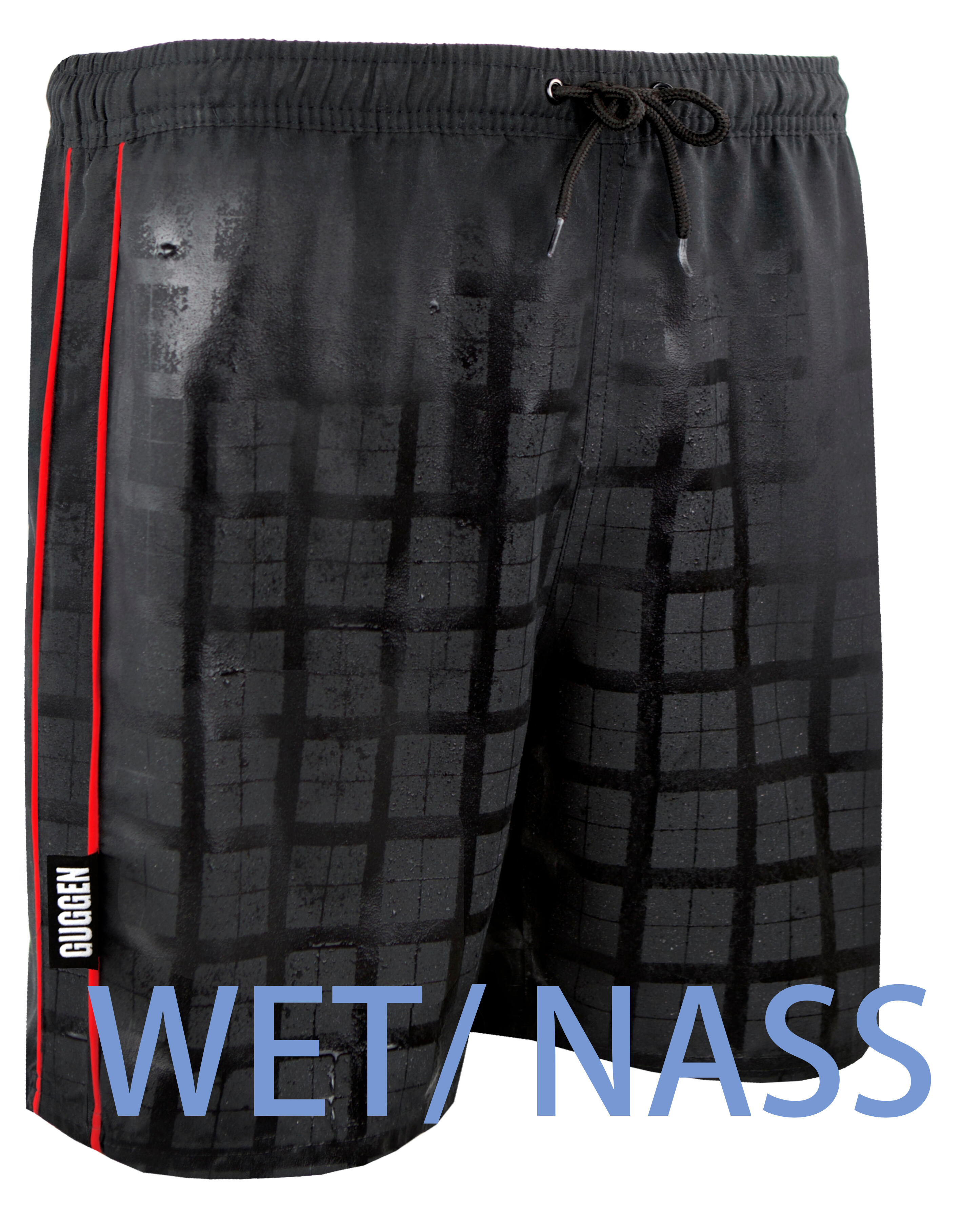 Short Maillot de bain homme à rayures 6/8