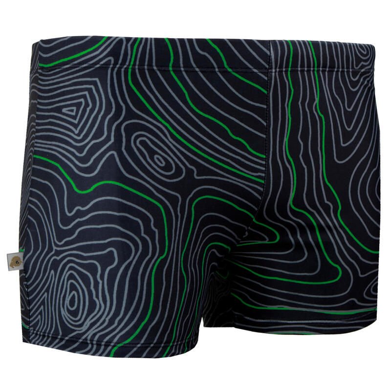 GUGGEN MOUNTAIN Herren Badehose eng anliegend gestreift Boxerbadehose