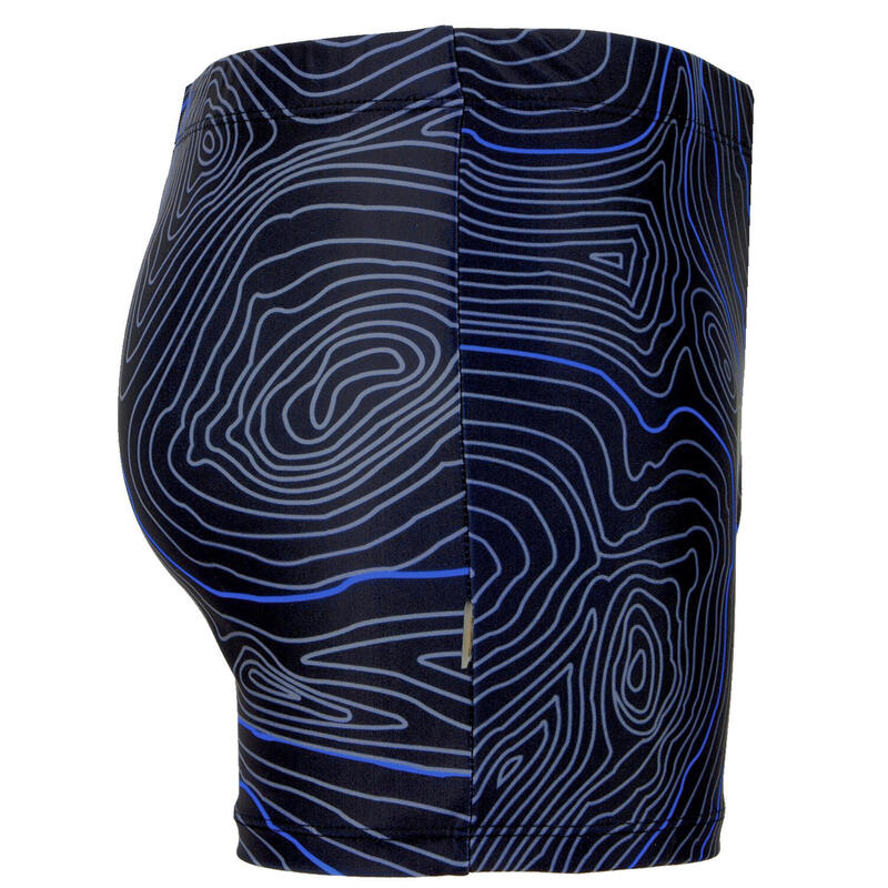 GUGGEN MOUNTAIN Herren Badehose eng anliegend gestreift Boxerbadehose