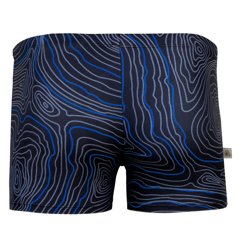 GUGGEN MOUNTAIN Herren Badehose eng anliegend gestreift Boxerbadehose
