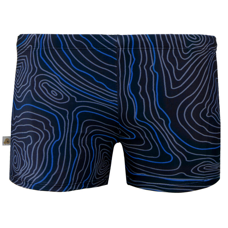 GUGGEN MOUNTAIN Herren Badehose eng anliegend gestreift Boxerbadehose