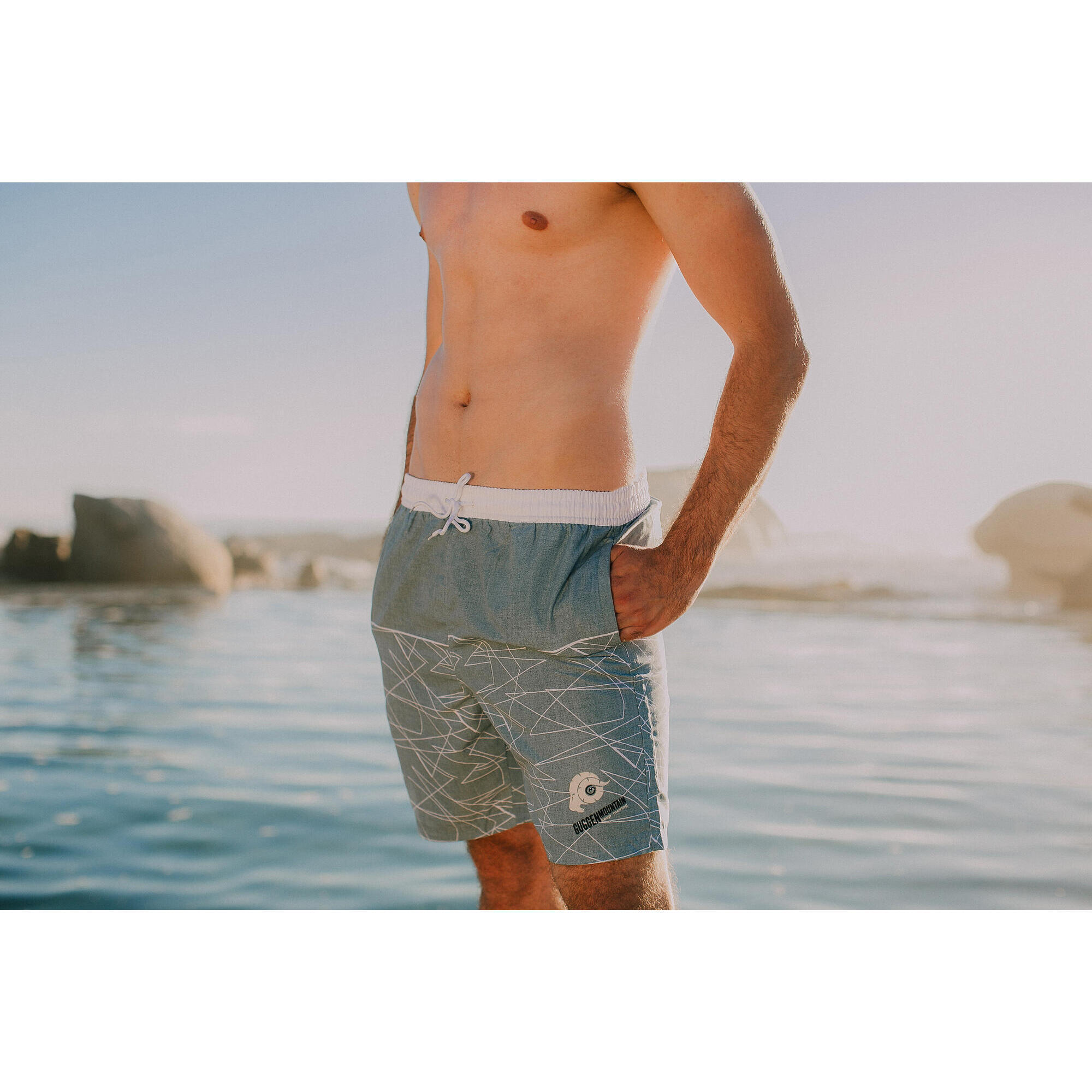 GUGGEN MOUNTAIN 1608 Boardshort Short Maillot de bain homme a sechage rapide GUGGEN MOUNTAIN Decathlon
