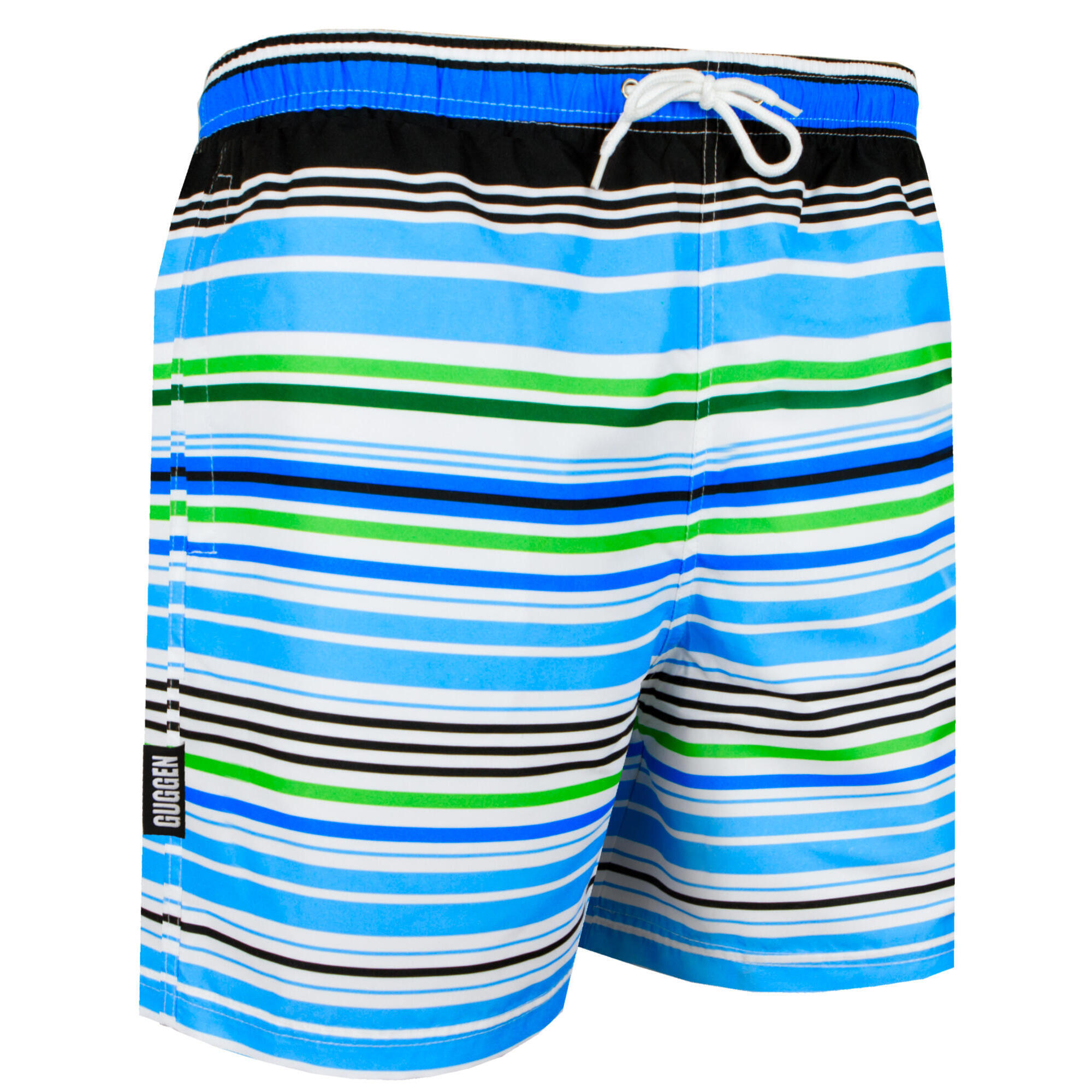 Guggen Mountain - Guggen Mountain 2347 Boardshort Short Maillot De Bain Homme À Rayures - Boardshort - Blanc|bleu|vert - 4xl - Decathlon