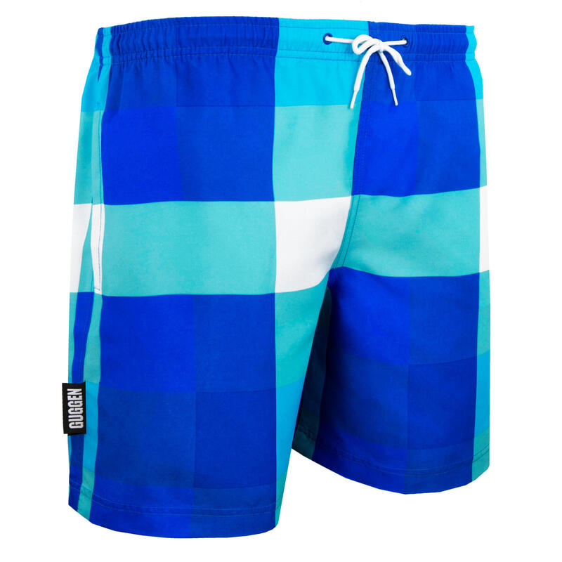 GUGGEN MOUNTAIN 2924 Boardshort Short Maillot de bain homme à carreaux