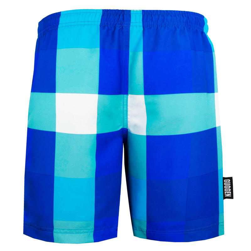 GUGGEN MOUNTAIN 2924 Herren Badehose kariert blau