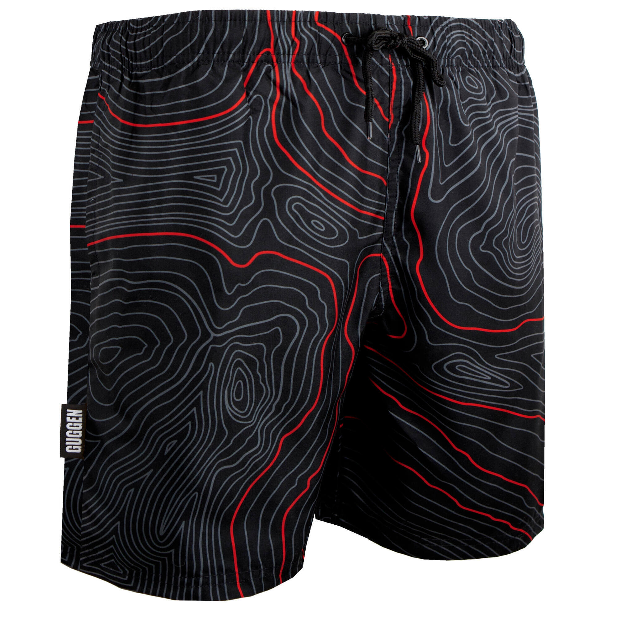 Guggen Mountain - Guggen Mountain 2335 Boardshort Short Maillot De Bain Pour Homme - Boardshort - Noir|rouge - 48 Xl - Decathlon