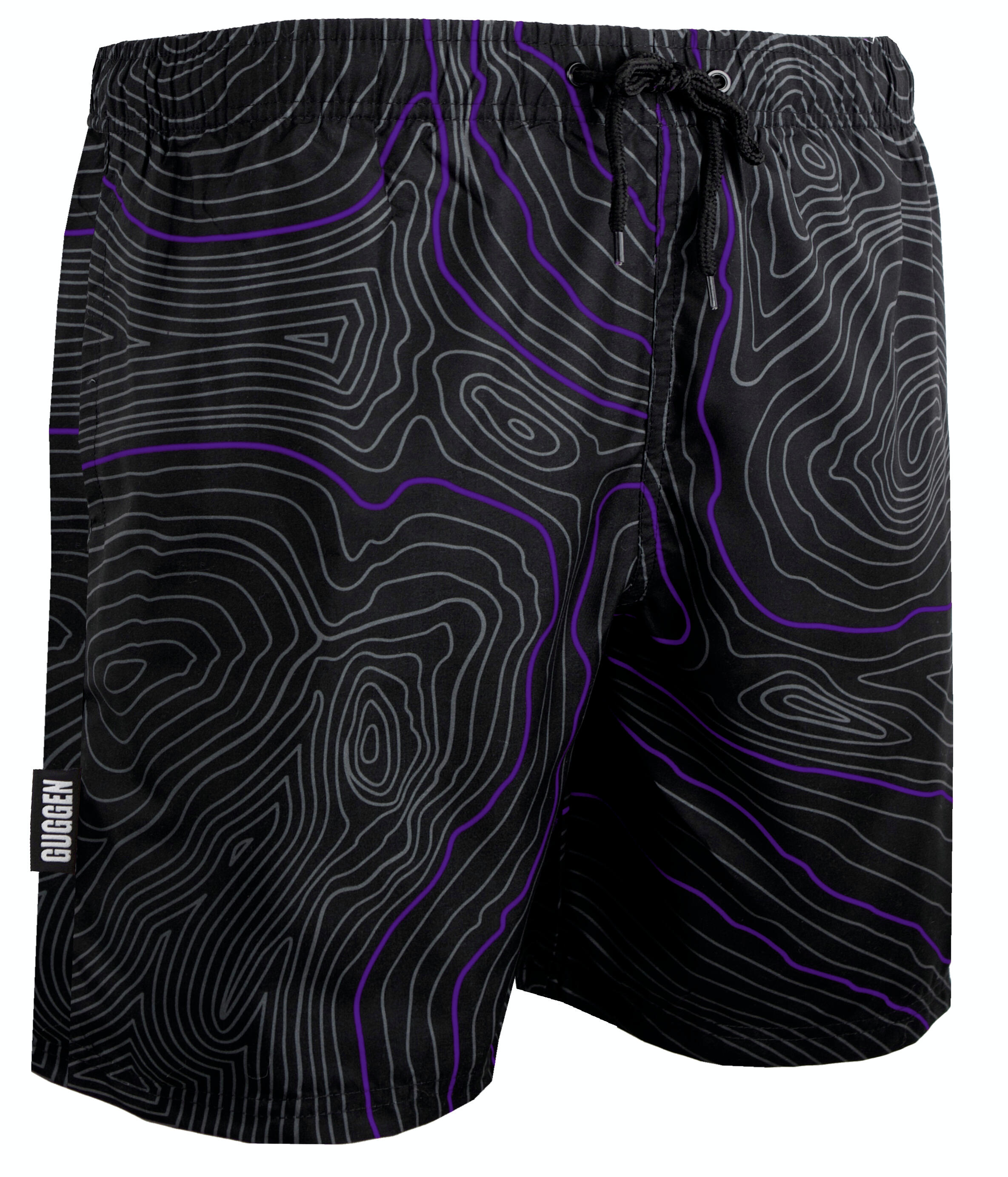 GUGGEN MOUNTAIN GUGGEN MOUNTAIN 2335 Herren Badehose Streifen lässige Boardshorts Linien Muster