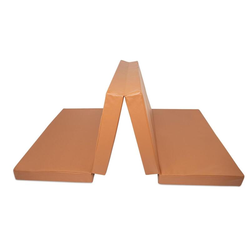 Colchoneta de gimnasia plegable Jeflex de 200 x 100 x 8 cm, color marrón.