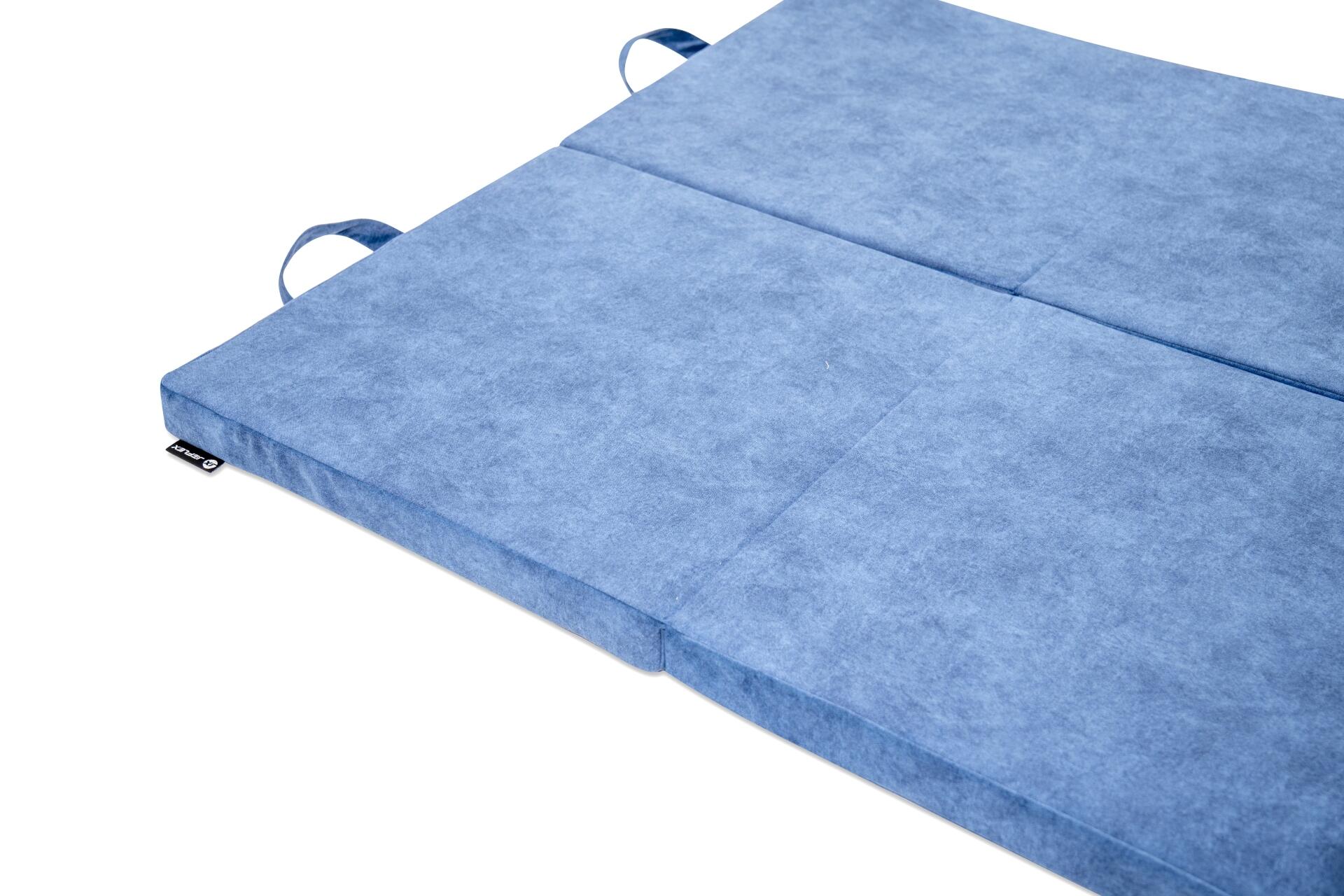 Speelmat Sportmat VELVET DELUXE 120 x 120 x 6 cm blau OEKO-TEX, Jeflex 4/7