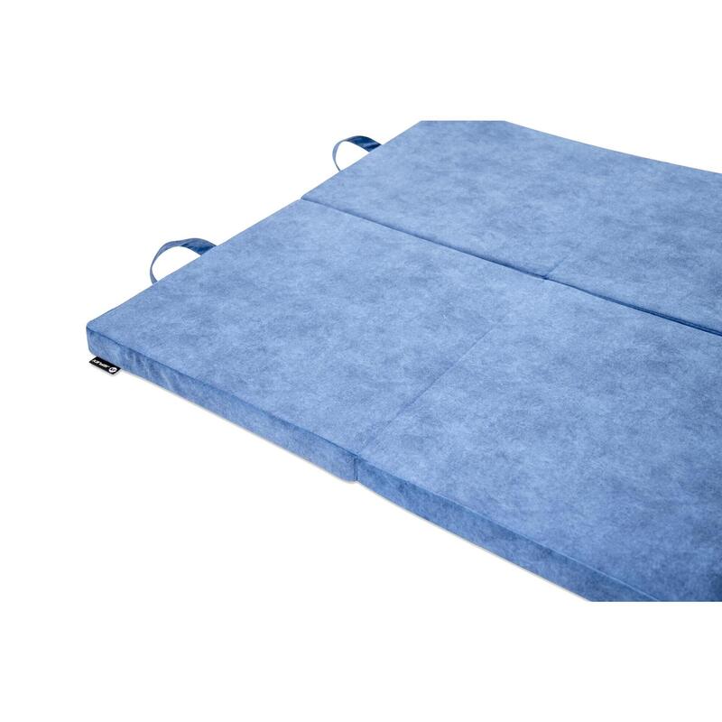 Spielmatte Turnmatte VELVET DELUXE 120 x 120 x 6 cm blau OEKO-TEX, Jeflex