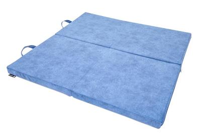 Spielmatte Turnmatte VELVET DELUXE 120 x 120 x 6 cm blau OEKO-TEX, Jeflex