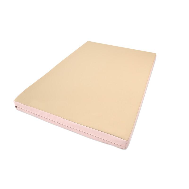 Sportmat 100 x 70 x 8 cm Fitness roze/beige zachte vloermat Jeflex