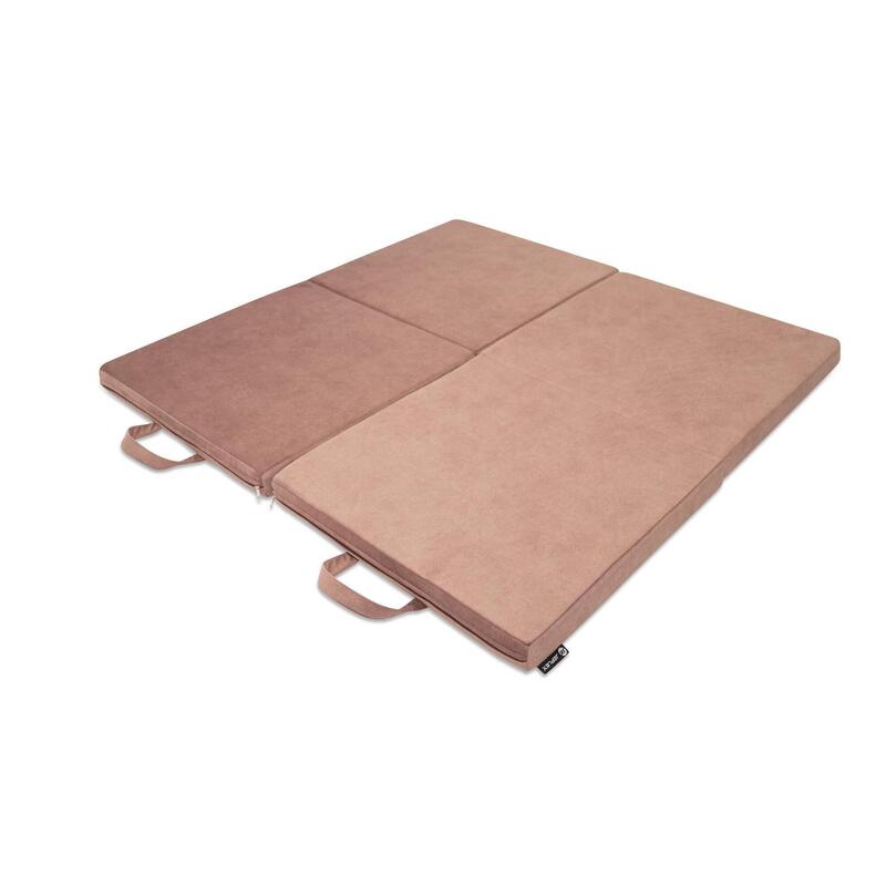 Spielmatte Turnmatte VELVET DELUXE 120 x 120 x 6 cm rosa OEKO-TEX, Jeflex