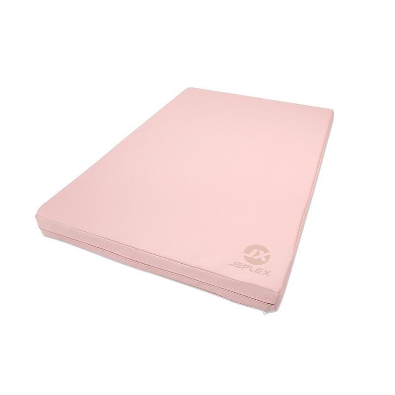Tapis de gymnastique 100 x 70 x 8 cm, couleur rose/beige,  Jeflex