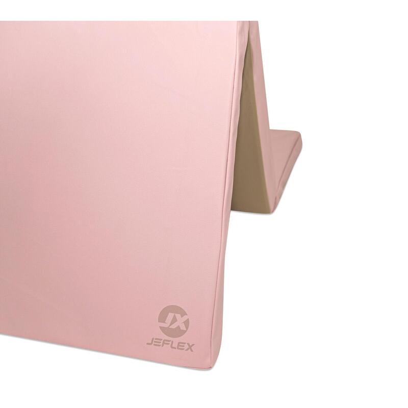 Tappetino sportivo 210 x 100 x 8 cm rosa/beige pieghevole Jeflex