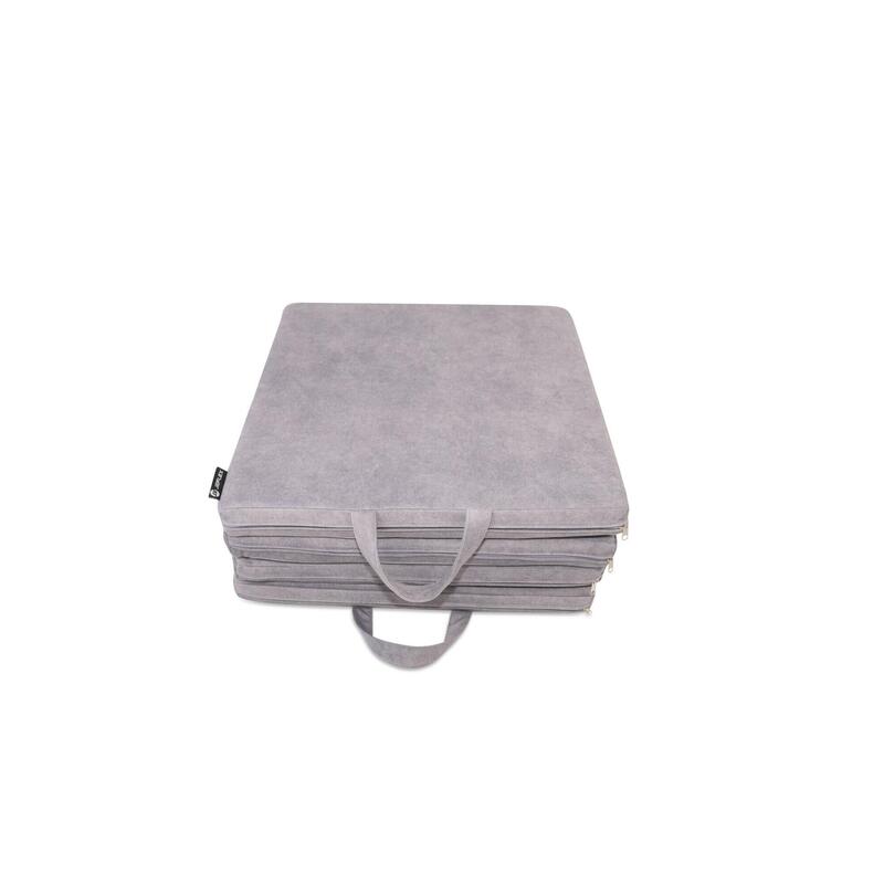 Tapis de jeu Turnmatte VELVET DELUXE 120 x 120 x 6 cm gris OEKO-TEX, Jeflex