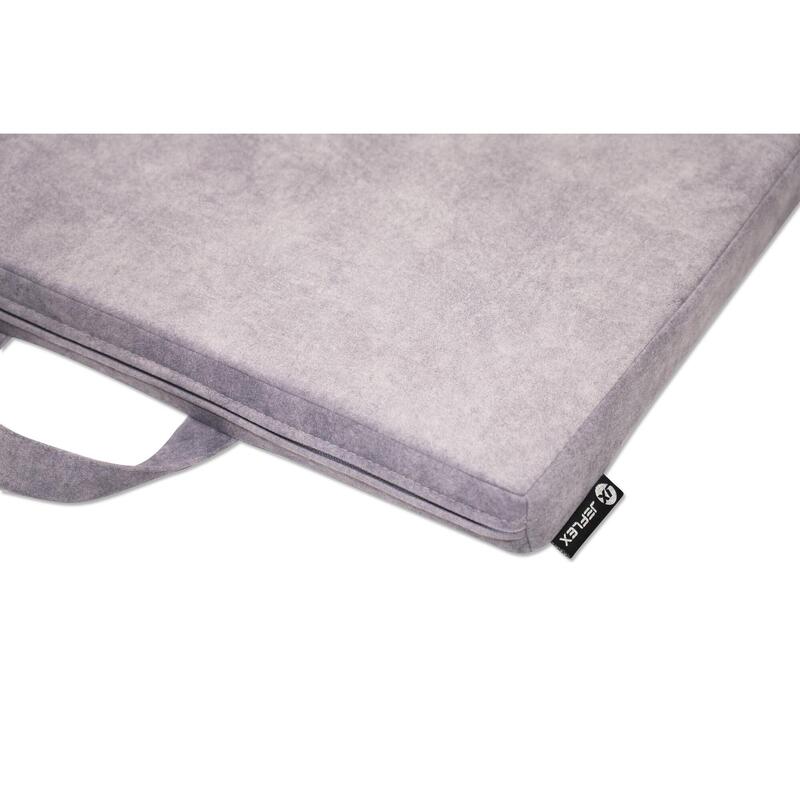 Tapis de jeu Turnmatte VELVET DELUXE 120 x 120 x 6 cm gris OEKO-TEX, Jeflex