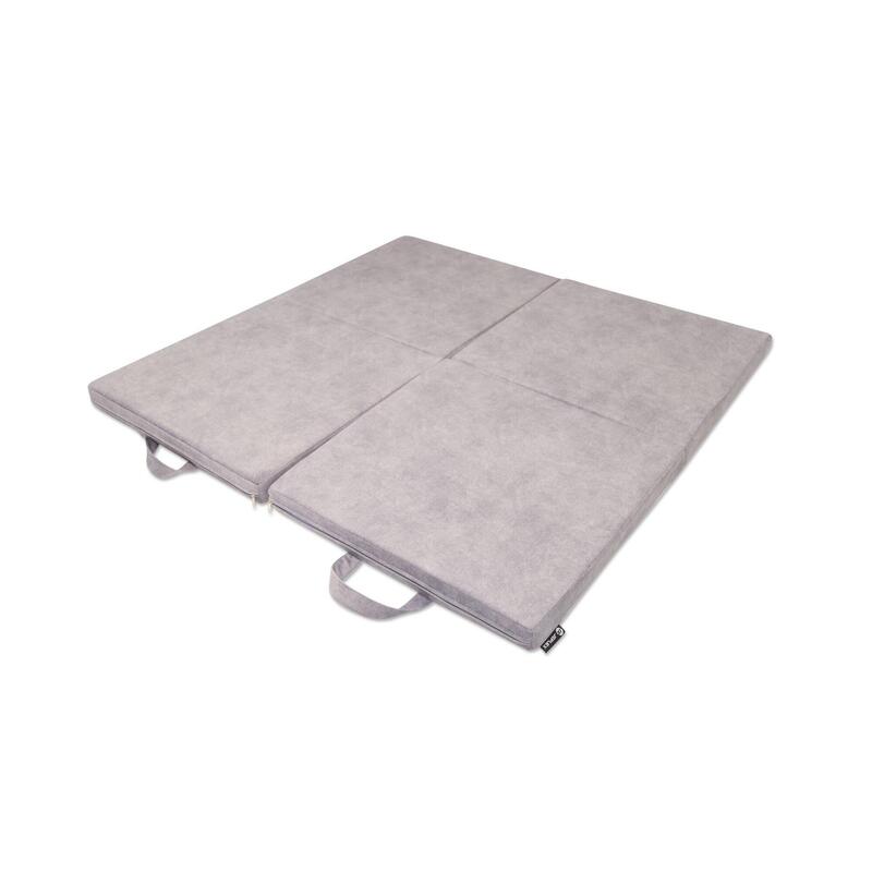 Speelmat Sportmat VELVET DELUXE 120 x 120 x 6 cm grijs OEKO-TEX, Jeflex