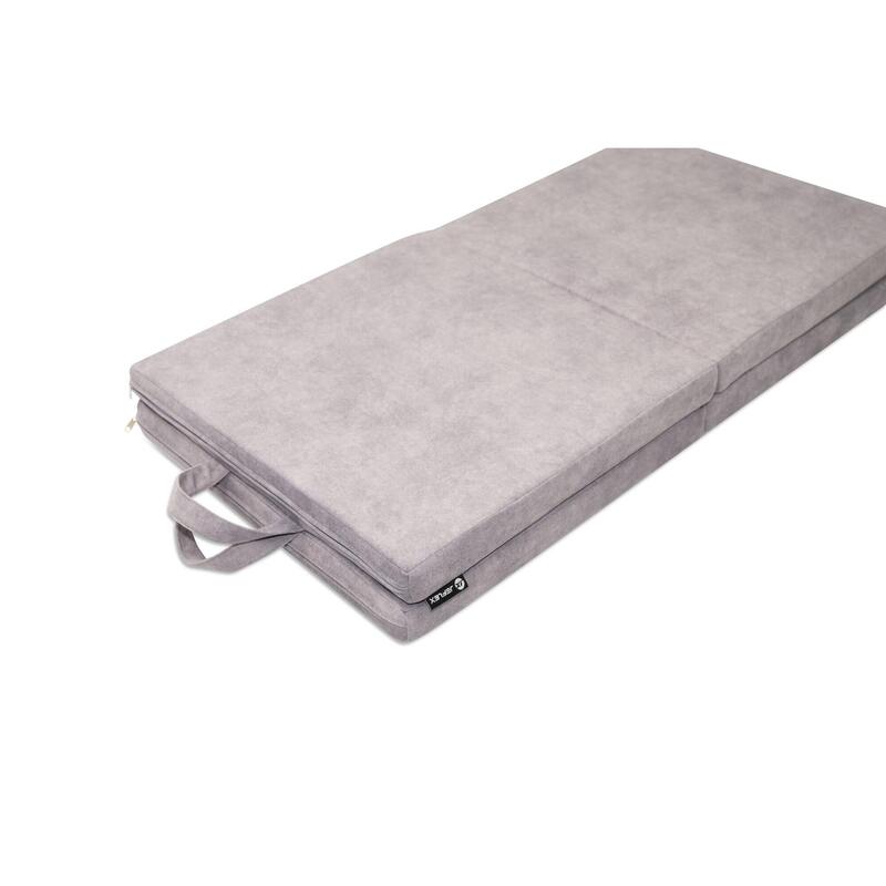 Tappetino da gioco Tappetino ginnico VELVET DELUXE 120 x 120 x 6 grigio, Jeflex