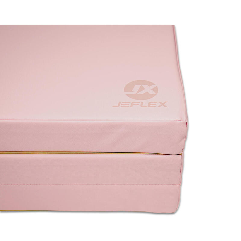 Tappetino sportivo 150 x 100 x 8 cm rosa/beige pieghevole Jeflex
