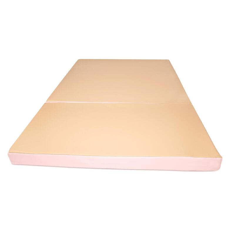 Tappetino sportivo 150 x 100 x 8 cm rosa/beige pieghevole Jeflex