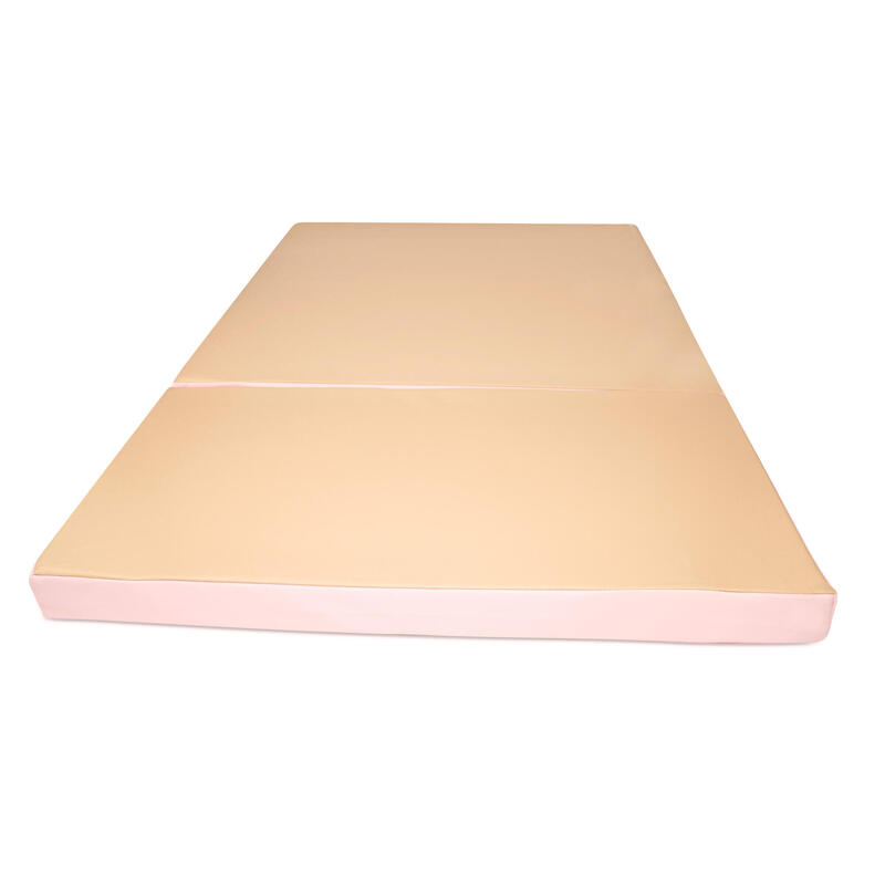 Turnmatte 150 x 100 x 8 cm pink/beige Weichbodenmatte klappbar Jeflex