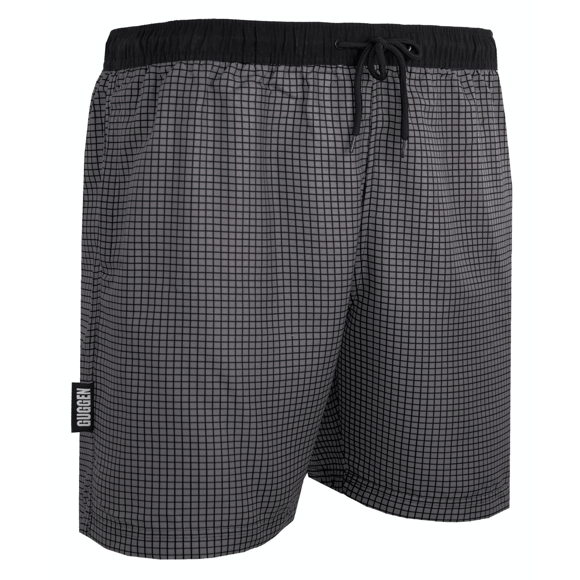 Guggen Mountain - Guggen Mountain Style 6 Boardshort Short Maillot De Bain Homme À Carreaux - Boardshort - Gris|noir - 2xl - Decathlon