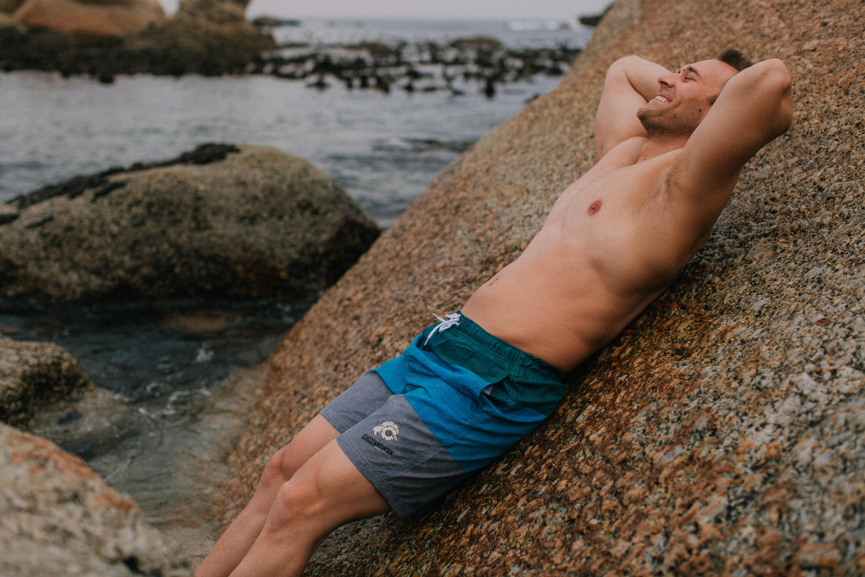 1604 Boardshort Short Maillot de bain homme à rayures 3/9