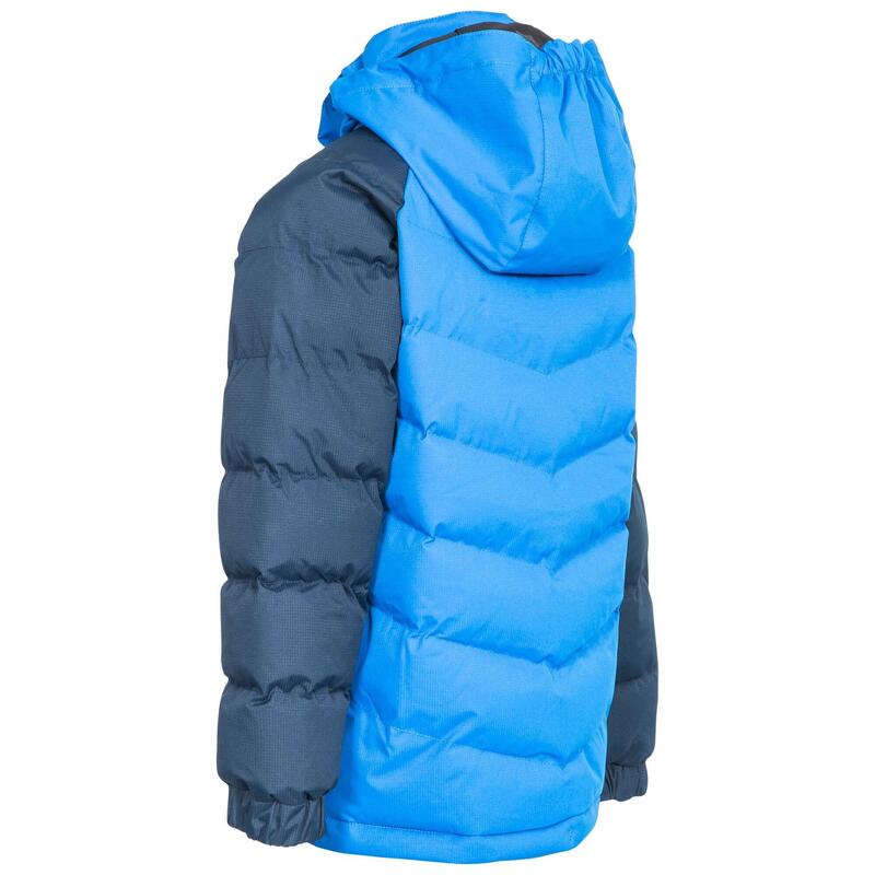 Chaqueta impermeable acolchada modelo Sidespin infantil Azul marino